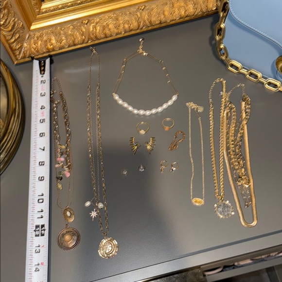 Lot of Kendra Scott free people loft target Boho Gold Jewelry Set - Picture 3 of 8